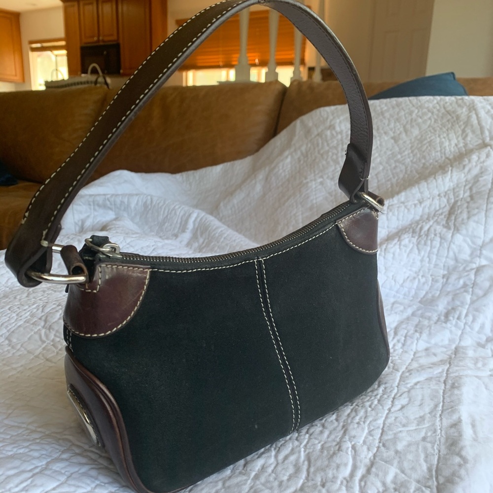 Small Dooney & Bourne Brown/Black Suede Bag